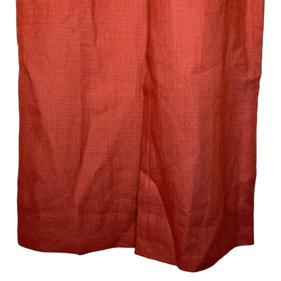 Paloma Wool Rust Orange Light Coaba Alana Linen Button Front Jumpsuit - 36/US 4 - Picture 8 of 8
